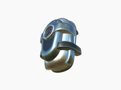 SciFi Backpack C04 Aluminum - Fashion Character Design Low-poly 3D model