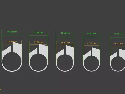 Geometric Architectural Ring 3D Model Modern Minimal Free low-poly 3D model