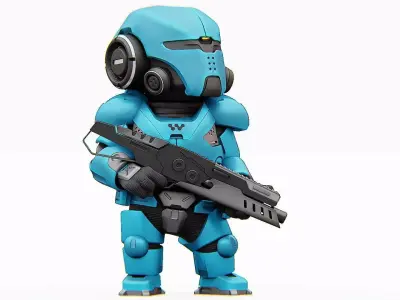 TOON TROOPER ELIOT   RIGGED 3D model