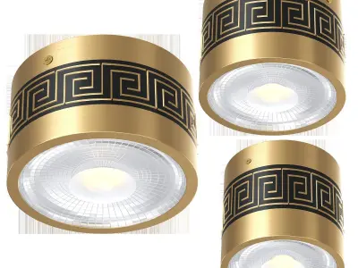  Spotlight meander pattern Low-poly 3D model