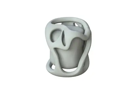 SciFi Shape Object Low Poly Low-poly 3D model 3