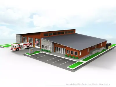 Fire Station  3D model