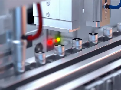 Lithium ion battery factory 3d scene 3D model