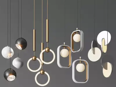 Pendant Light Collection 3D model