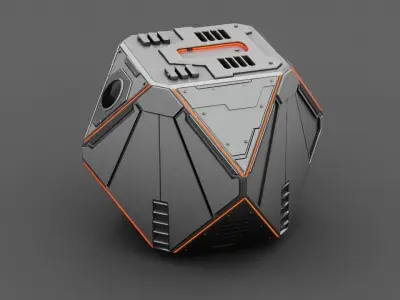 COMBAT Droid  rigged - animated character 3D model