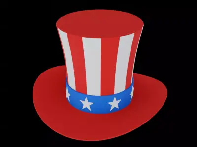 Uncle Sam Hat Free 3D model