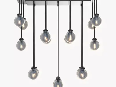 Pearl Linear Chandelier 36in 3D model
