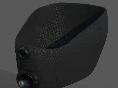 Gas mask helmet 3d model scifi Low-poly  Low-poly 3D model