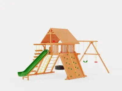 Rainbow Castle Pkg II Low-poly 3D model