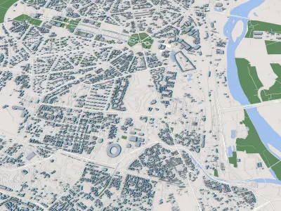 New Delhi City India 3D model