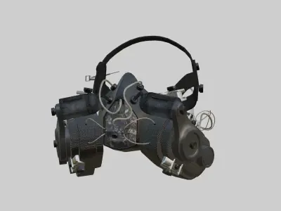 Sci-Fi mask Low-poly 3D model