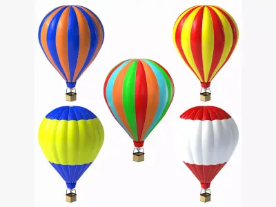 Hot Air Balloon Collection 3D Model Pack
