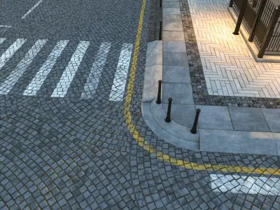 Paving Sidewalk 3 3D model