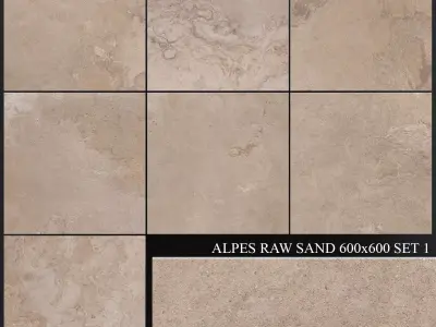 ABK Alpes Raw Sand 600x600 Set 1 3D model