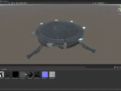 Sci-fi Landing Platform Low-poly 3D model