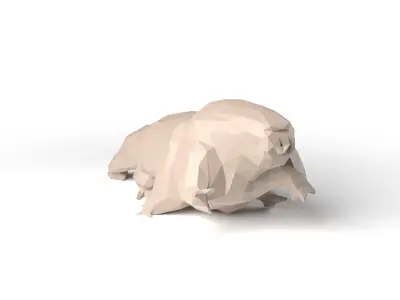 Tardigrade Low Poligonal Low-poly 3D model