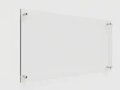 Nameplate logo signage mockup 01 3D model