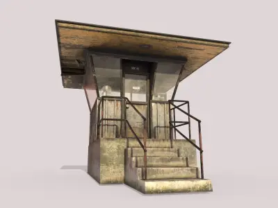 Old Security Booth 3D model
