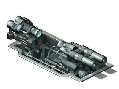 Spaceship - Ground Machine 01 3D model