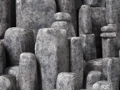 Stone block 3D model