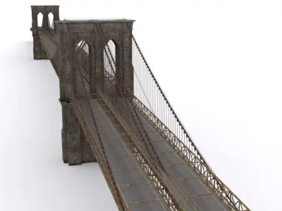 The Brooklyn Bridge Low-poly 3D model