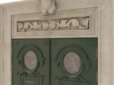 Entrance classic door 28 3D model