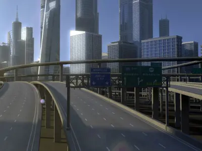 Freeway04 City 3D model