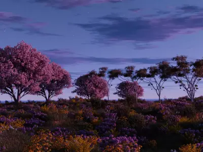 Flower field 3D model