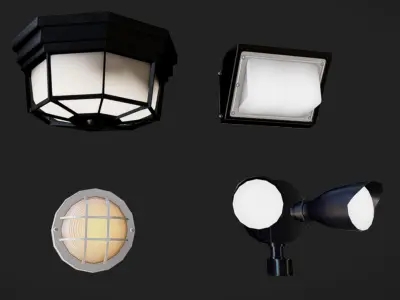Lights 04 Low-poly 3D model