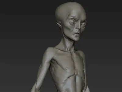 Alien Humanoid 3D model