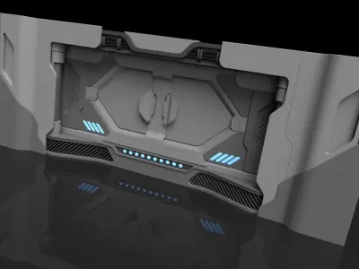Broadcast Door Opening 3D model