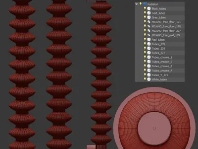 TUBES MILANO vertical 3D model