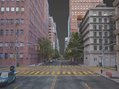 Realistic City S5 MAYA Low-poly 3D model