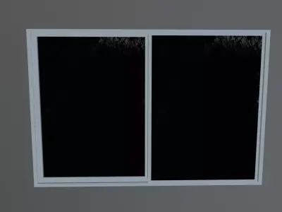 Double-Sliding Casement Window Low-poly 3D model
