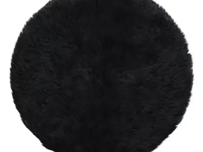 Luxurious black Wiesner rug 3D model