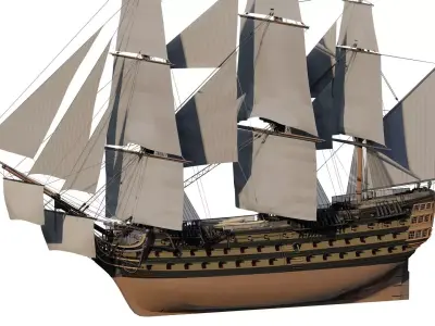 HMS Victory with full interior 3D model