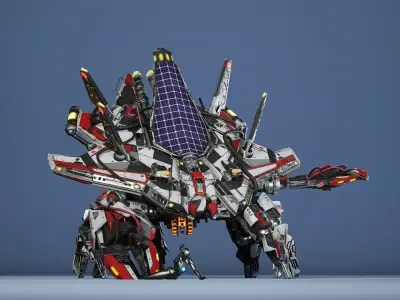 Sci-Fi Crab Low-poly 3D model