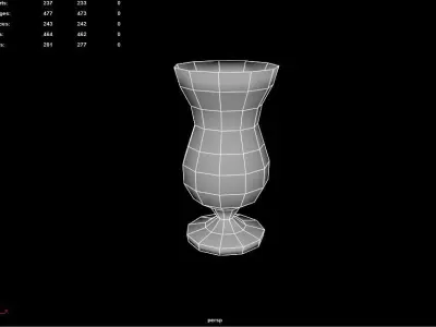 Glass vase Free low-poly 3D model