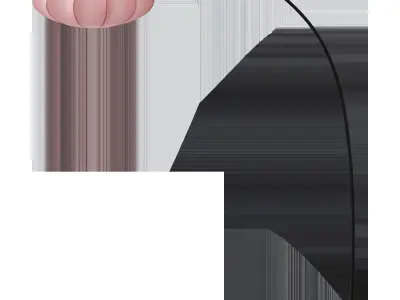 REGNSKUR  SKAFTET  Arched floor lamp pink  black 3D model