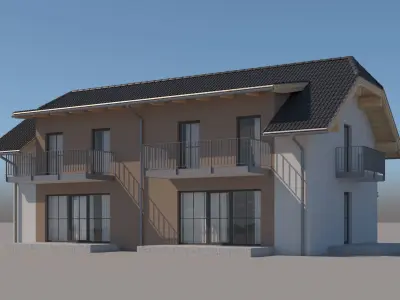 Generic Semi Detached House 014 3D model