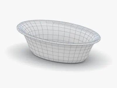 1635 - Bathtub Low-poly 3D model