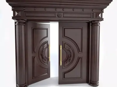 Double door 01 3D model