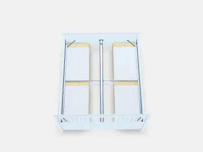 IDANAS Bed frame with drawers 3D model