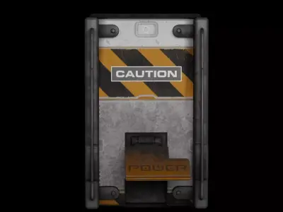 Sci-Fi Wall Switch Low-poly 3D model