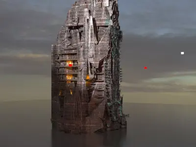 Dark Alien Observatory Tower 2  3D model