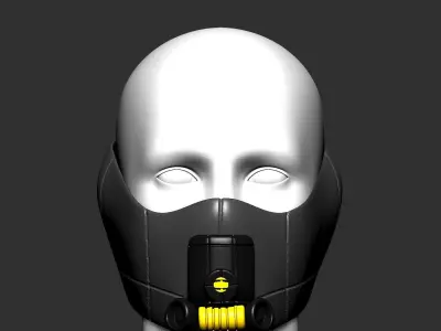 gas mask helmet scifi high poly sculpt ver4 3d printable  3D model