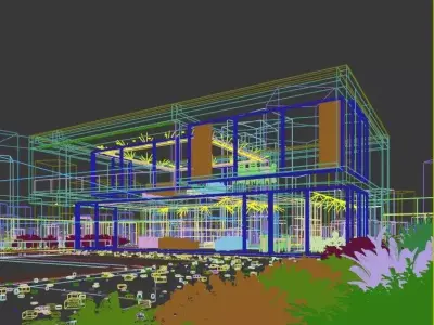The Garden Pavilion Villa - A Modern Architectural  3D model