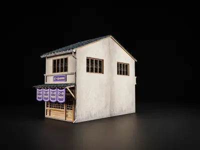 JAPANESE BUILDING 003 Low-poly 3D model