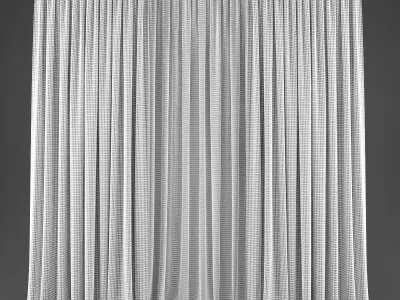 Curtains pair of Low-poly 3D model