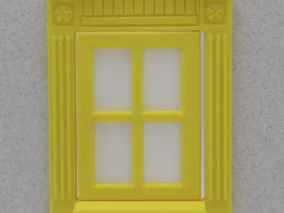 Functional Single window style 4 multi-color and multi-material  3D print model